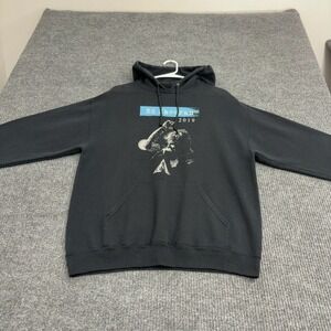 Ed Sheeran Hoodie Mens L Black Cotton Blend 2019 Tour Graphic Streetwear